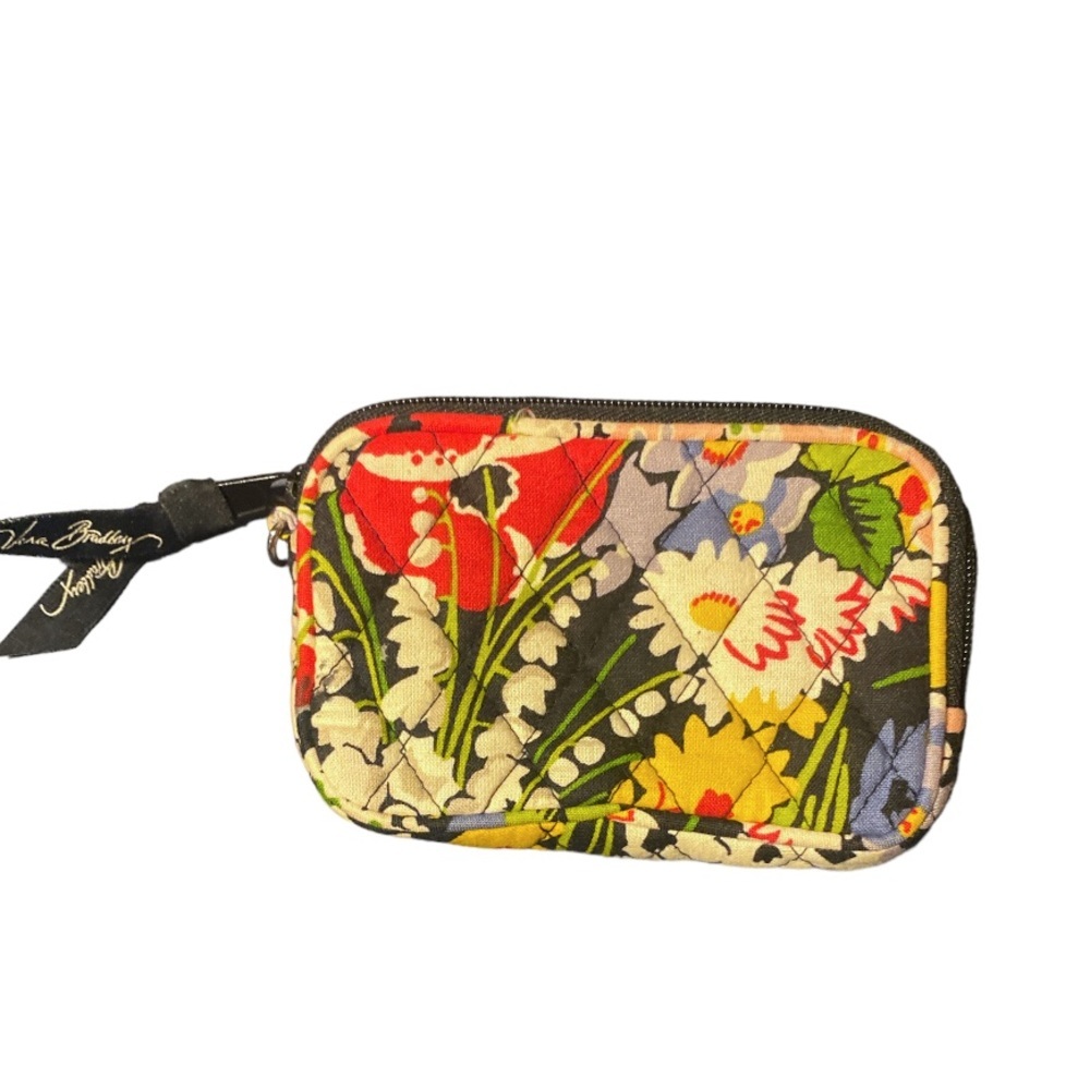 VERA BRADLEY Quilted Floral Mini Zip Wristlet